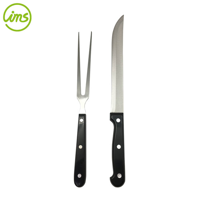 Stainless Steel Meat Carving Knife & Fork Set